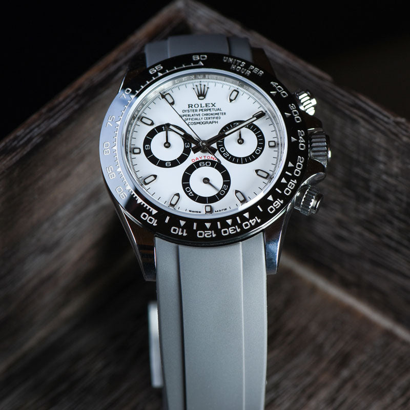 Grey Rubber Strap on Rolex Daytona