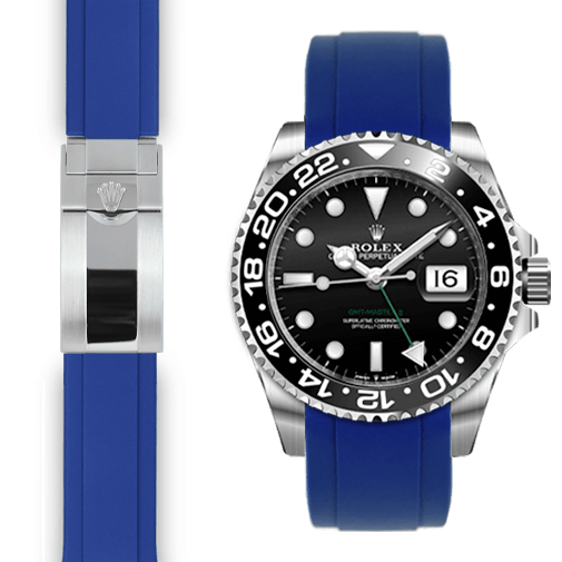 Rolex GMT blue rubber watch strap