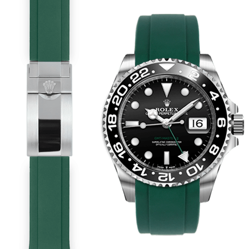 Rolex GMT green rubber watch strap