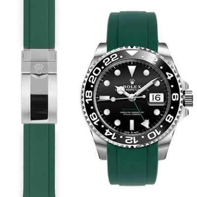 Rolex GMT green rubber watch strap