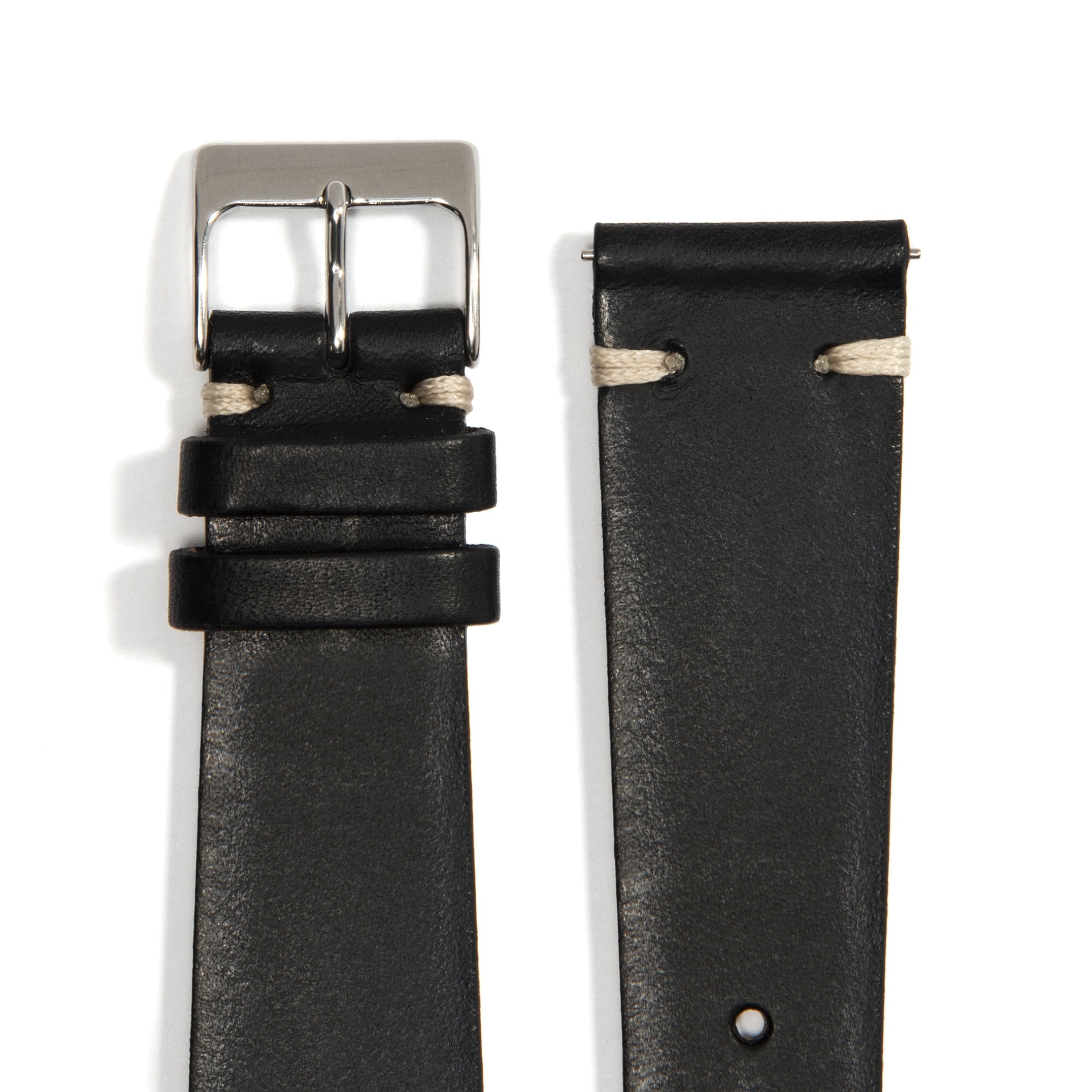 Black Italy Vachetta Leather Watch Strap For Panerai