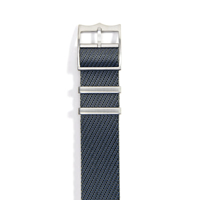 Everest Charcoal Gray NATO-Style Single Pass Nylon Watch Band Buckle