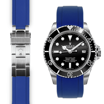 Rolex Sea Dweller blue rubber watch strap