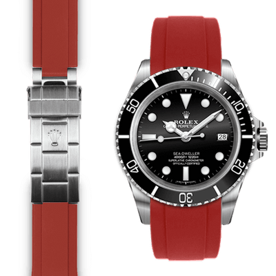Rolex Sea Dweller red rubber watch strap