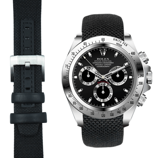 Curved End Nylon Strap for Rolex Daytona with Tang Buckle Everest Bands