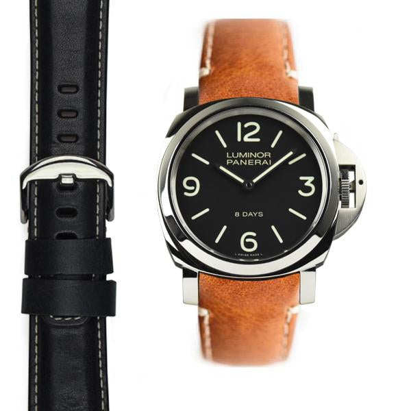 Brown italian vachetta leather strap for Panerai HDPAM14 - HDSTRAPS