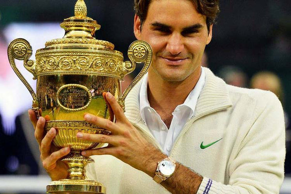 Federer Wins Wimbledon wearing his Rolex Daytona