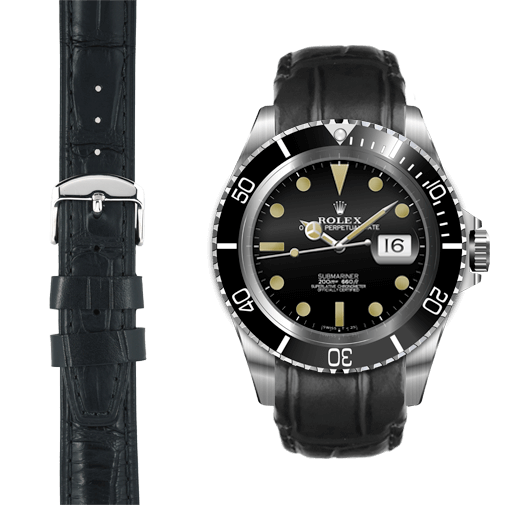 Leather Strap for Rolex Vintage Submariner 1680 Watch Everest Bands