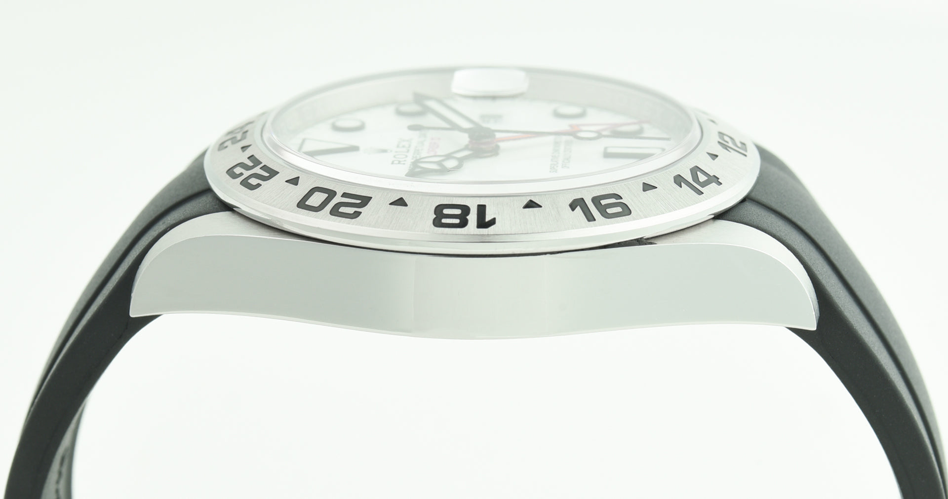 Curved End Rubber Strap for Rolex Explorer II 42mm Deployant (Produced