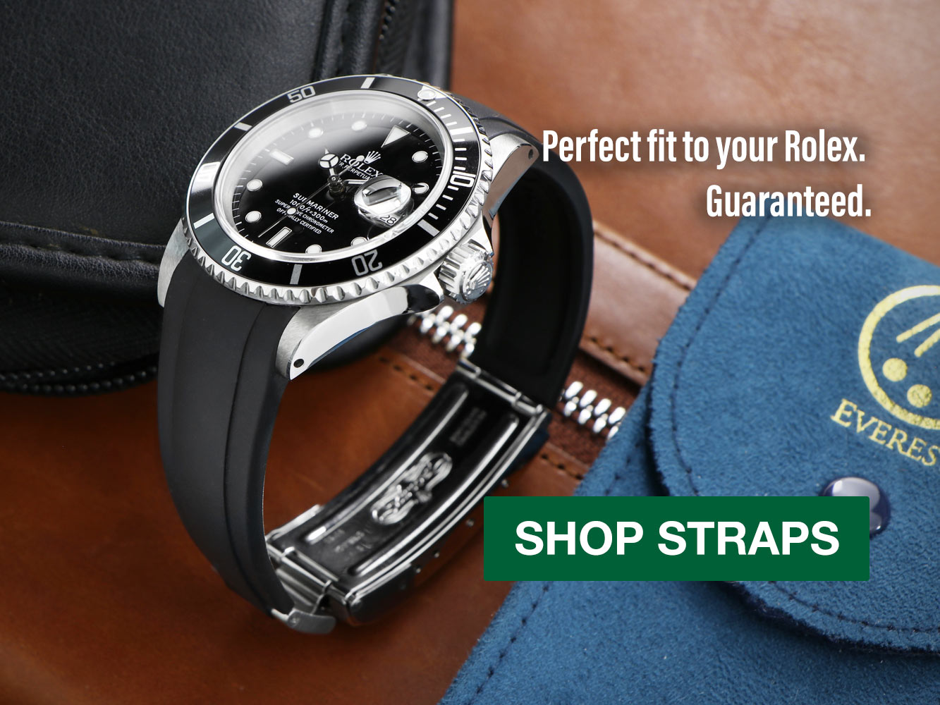 Leather and rubber watch band best sale