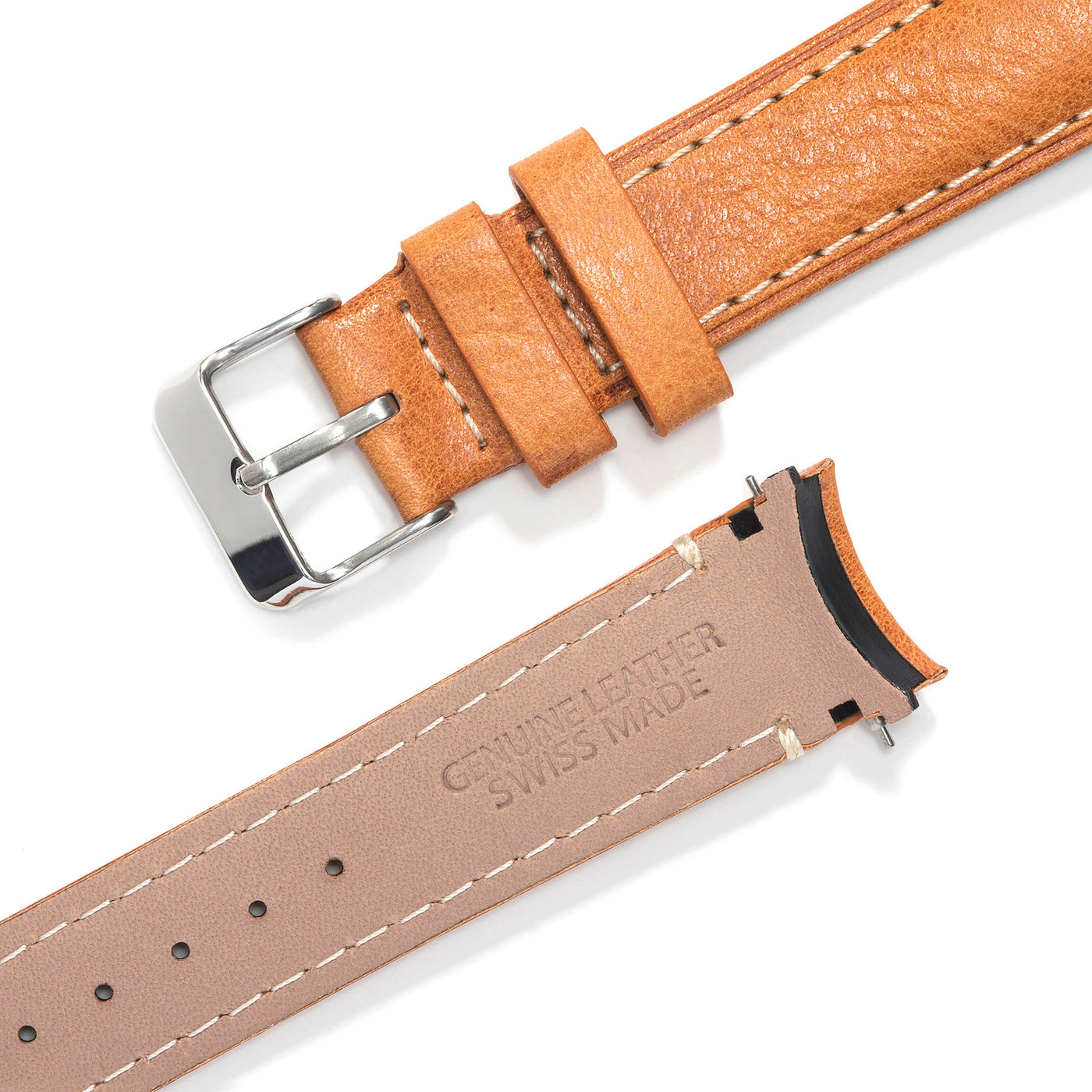 Tan Leather / Silver Buckle