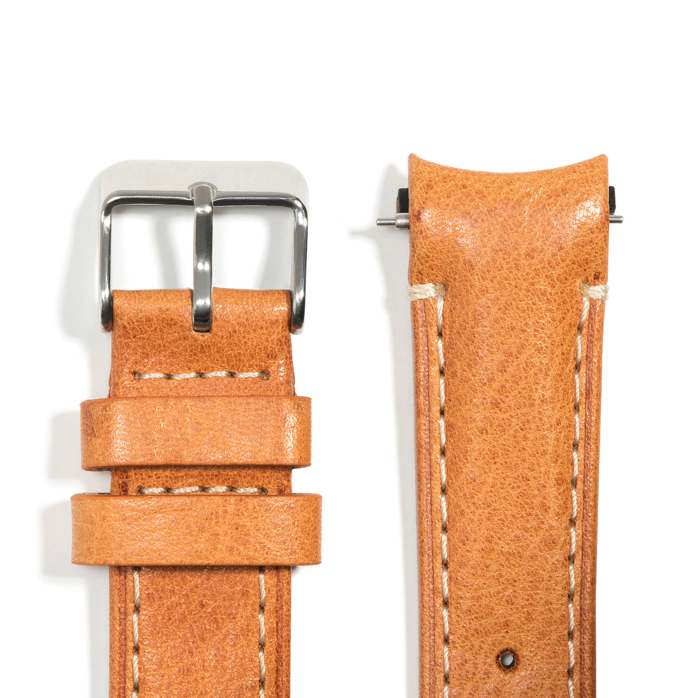 Tan Leather / Silver Buckle