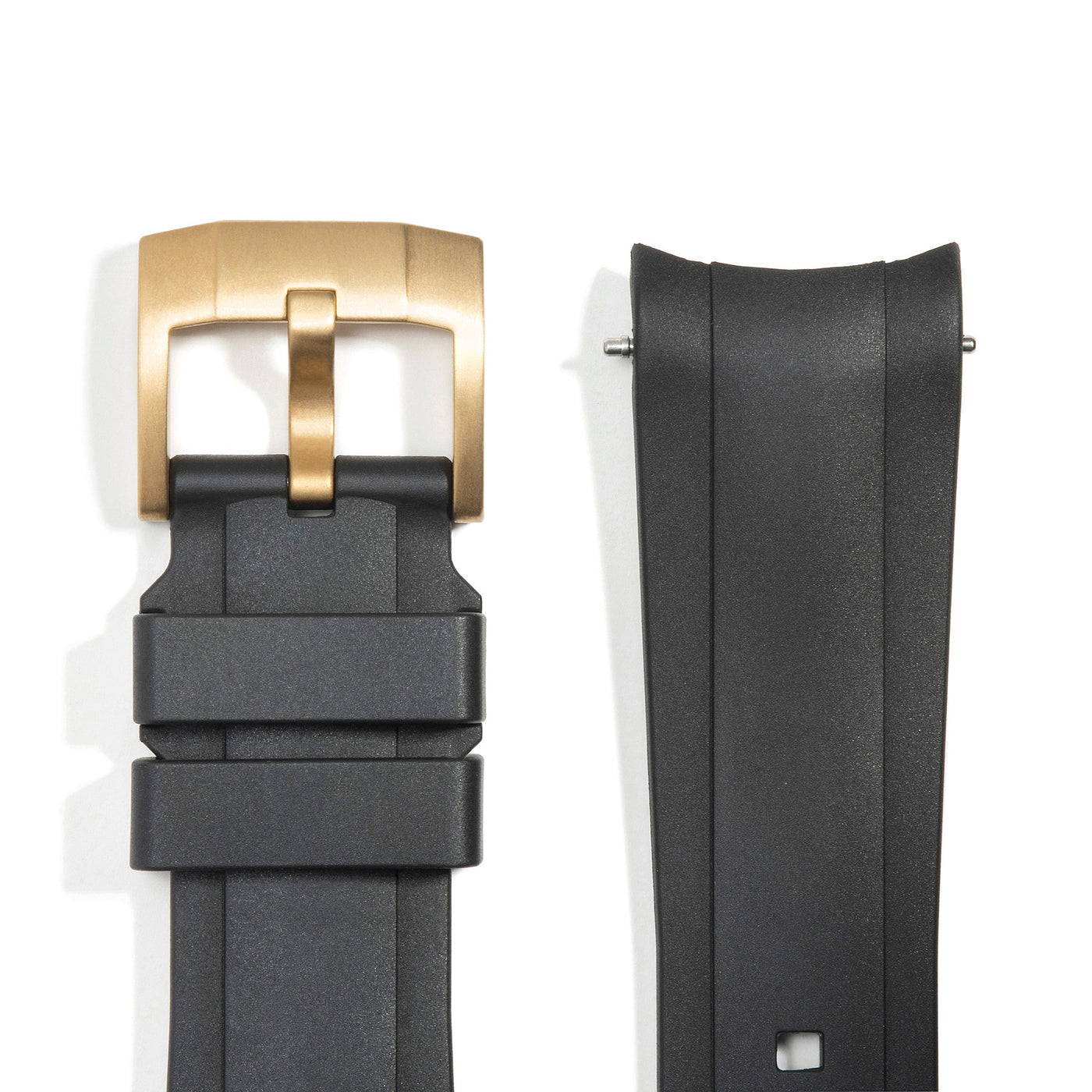 Black Rubber / Gold Buckle