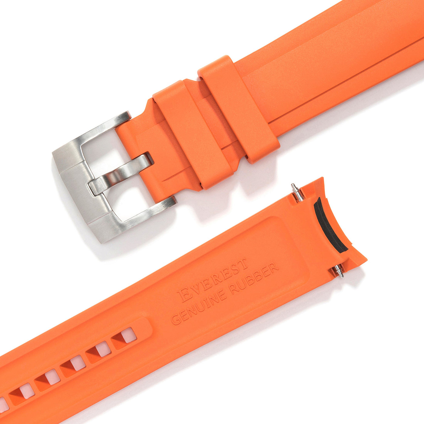 Orange Rubber / Silver Buckle / Standard