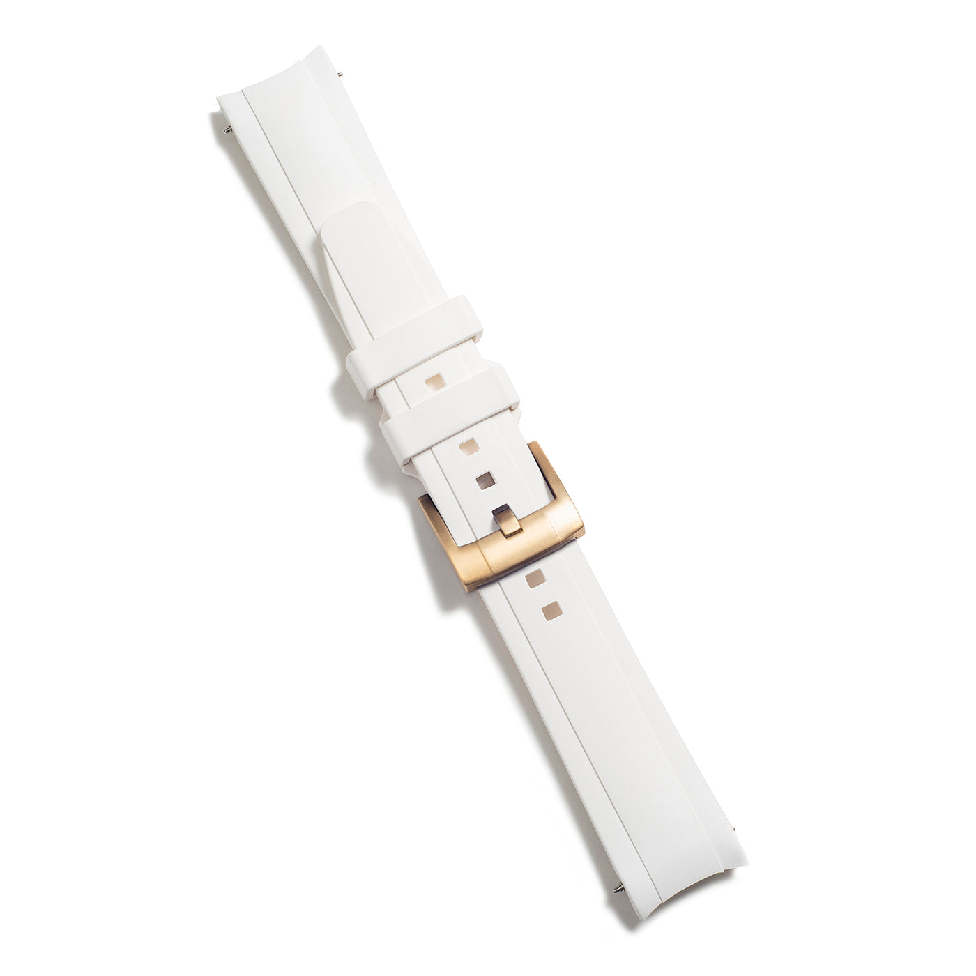 White Rubber / Gold Buckle / Short
