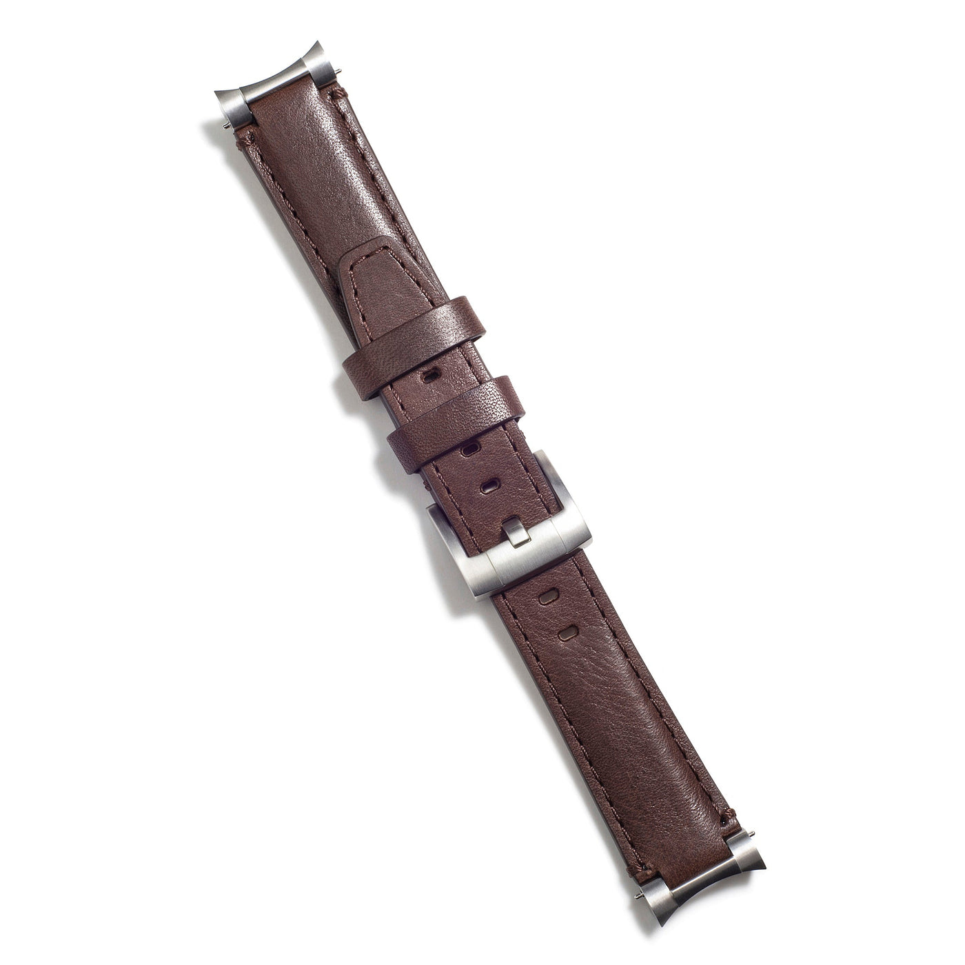 Chocolate Brown Leather / Silver Buckle