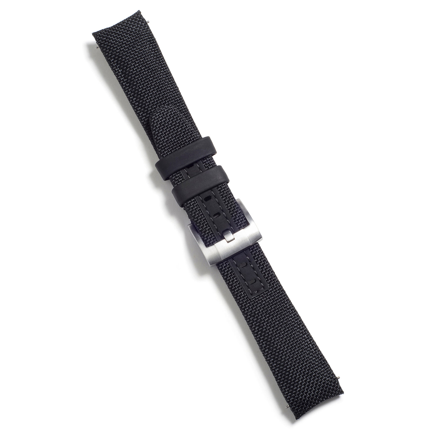 Black Nylon / Silver Buckle