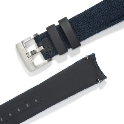 Navy Blue Nylon / Silver Buckle