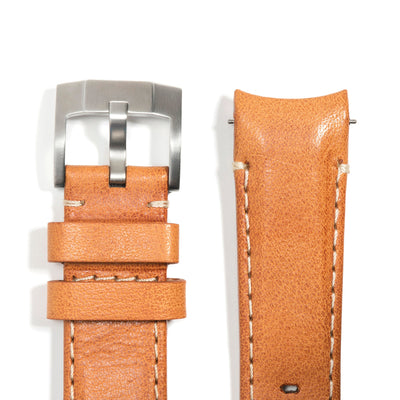 Tan Leather / Silver Buckle