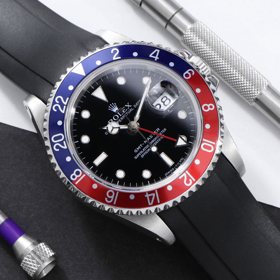 Rolex GMT-Master on Black Rubber Strap