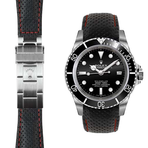 Rolex deepsea sea dweller leather strap Clearance