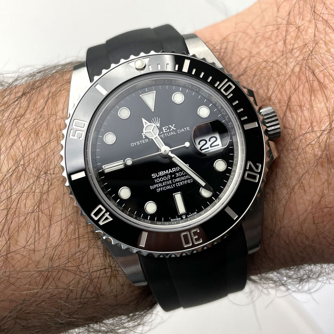 Curved End Rubber Strap For The Submariner 41 | Everest Bands