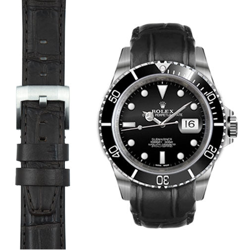 Curved End Leather Strap for Rolex Submariner Watch | Everest Bands