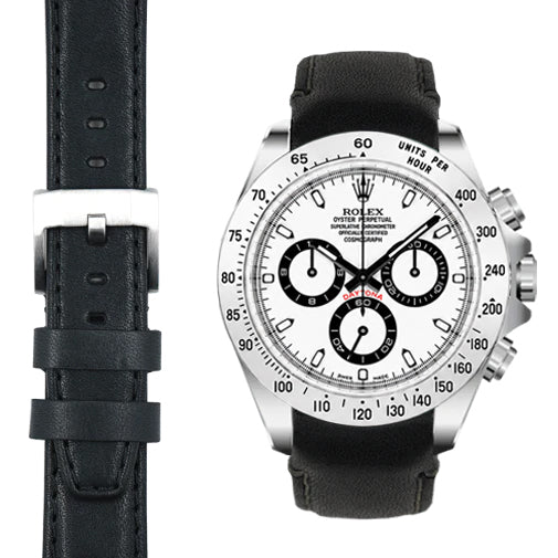 Black Leather / Silver Buckle