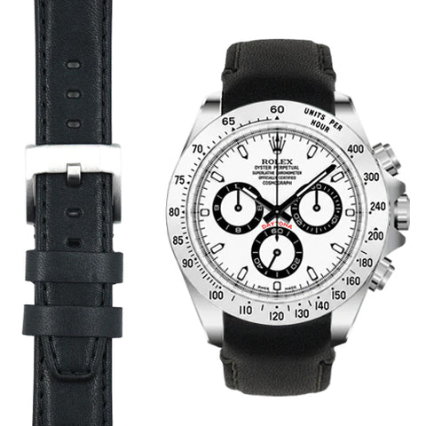 ロレックス　グローブ Curved End Leather Strap for Rolex Daytona Watch | Everest Bands