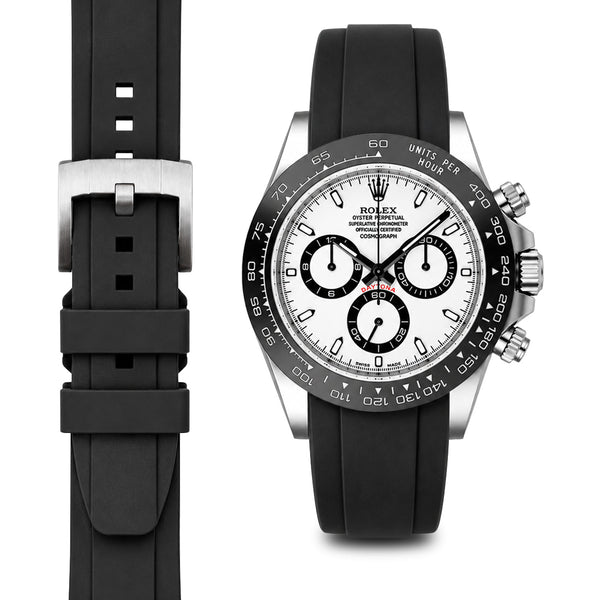 Black Rubber / Silver Buckle / Standard
