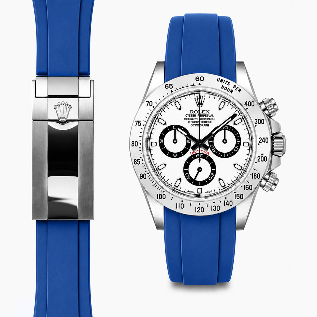 Curved End Rubber Strap for Rolex Daytona Watch | Everest Bands