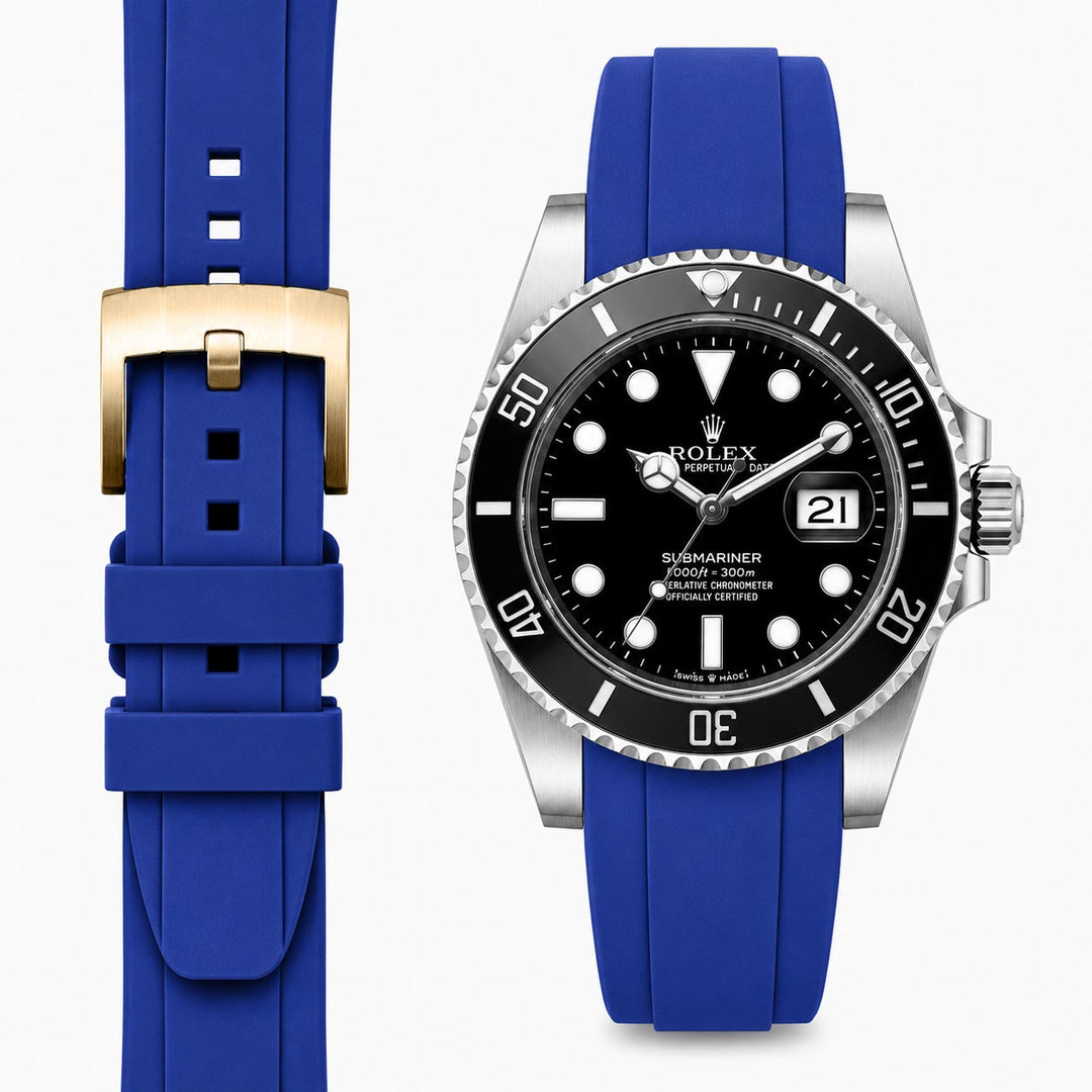 Curved End Rubber Strap For The Submariner 41 | Everest Bands
