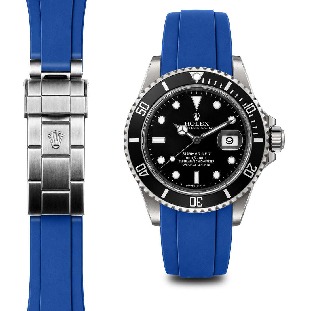 Curved End Rubber Strap for Rolex Submariner Watch | Everest Bands