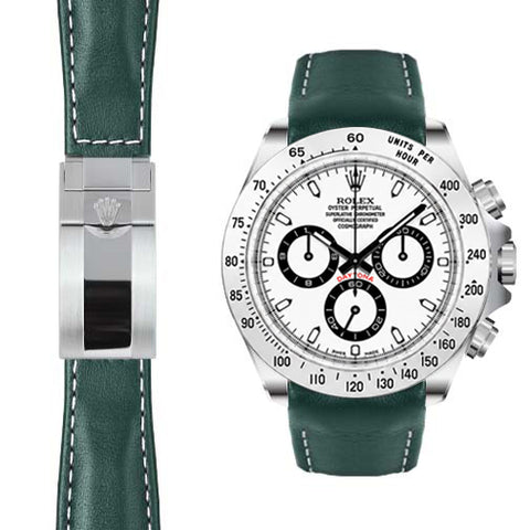 Curved End Leather Strap for Rolex Daytona Watch | Everest Bands
