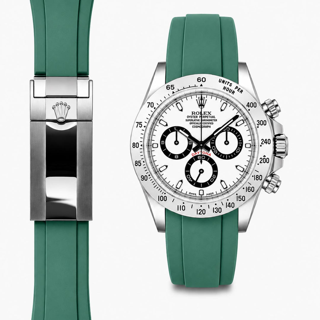 Curved End Rubber Strap for Rolex Daytona Deployant | Everest Bands
