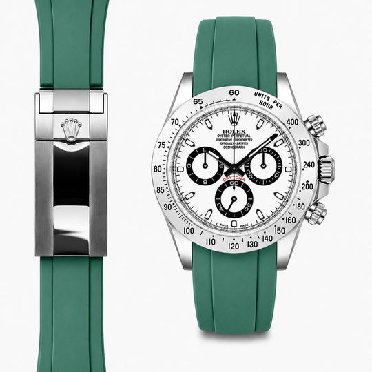 ROLEX ストラップ付きディスプレイスタンド Curved End Rubber Strap for Rolex Daytona Watch | Everest Bands