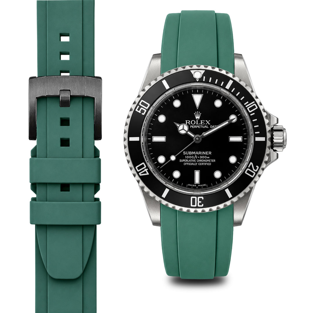 Curved End Rubber Strap for Rolex Submariner No-Date with Tang