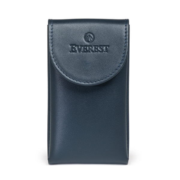 Leather Watch Pouch in Blue – Travel & Storage Case