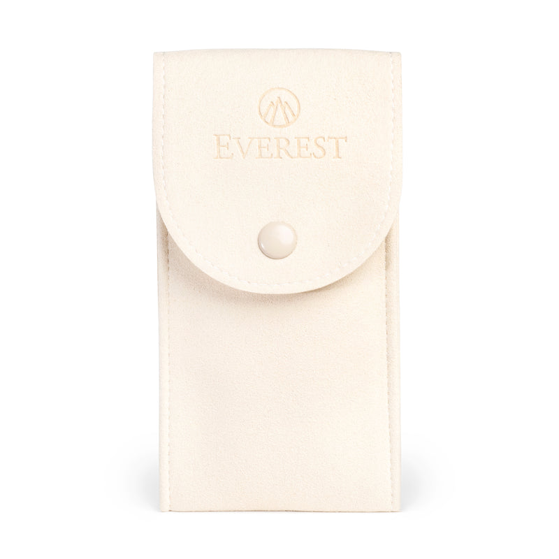 Everest microfiber watch pouch in creme front