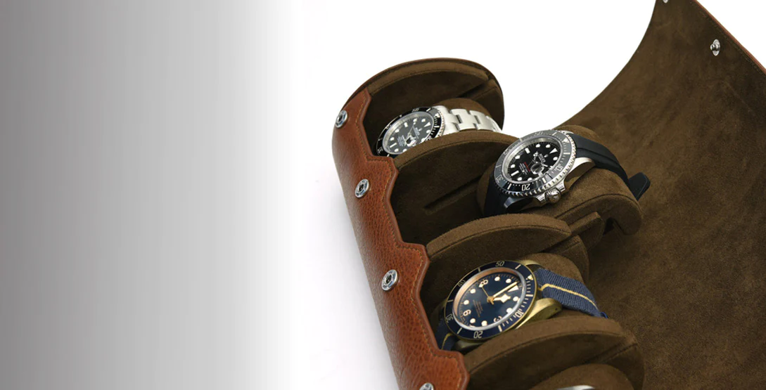 Everest Watch Roll open with Rolex Submariner, Rolex Sea-Dweller, Black Bay bronze