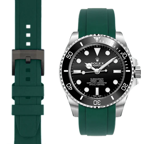 Curved End Rubber Strap for Rolex Submariner No-Date with Tang
