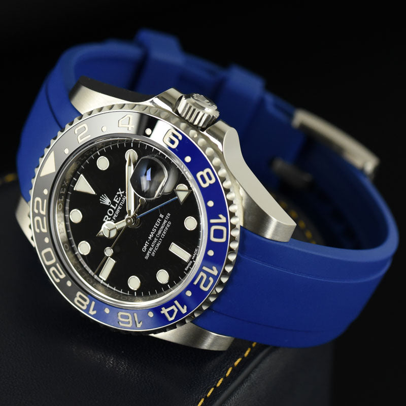 Rolex GMT-Master II on blue rubber strap