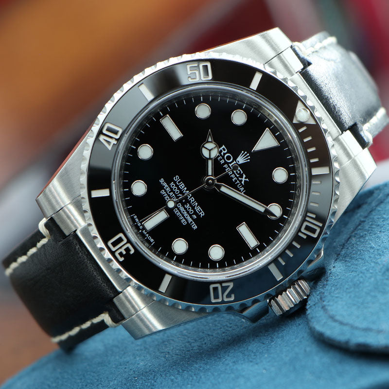 Steel End Link leather strap on Rolex Submariner 