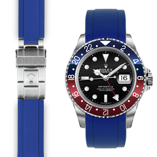 Rolex GMT blue  rubber watch strap