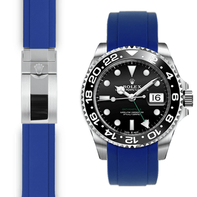 Rolex GMT blue rubber watch strap