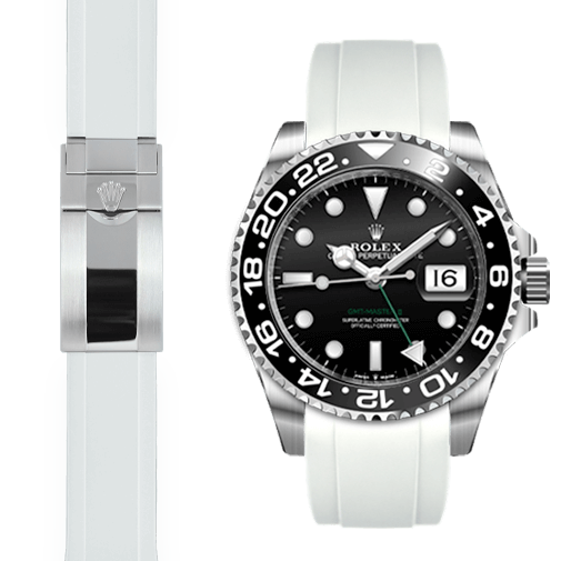 Rolex GMT white rubber watch strap