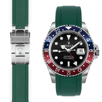 Rolex GMT green rubber watch strap