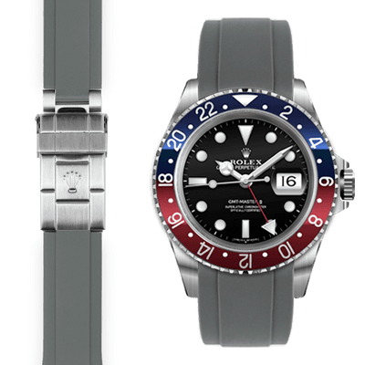 Rolex GMT grey rubber watch strap