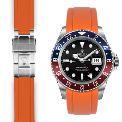 Rolex GMT orange rubber watch strap