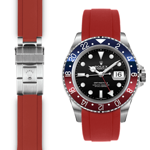 Rolex GMT red rubber watch strap